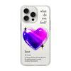 Чохол для iPhone 15 Pro з принтом 1 heart purple