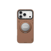iPhone 17 Pro Чохол Leather Case with Magnetic Ring + Magnetic Stand 360° | Brown