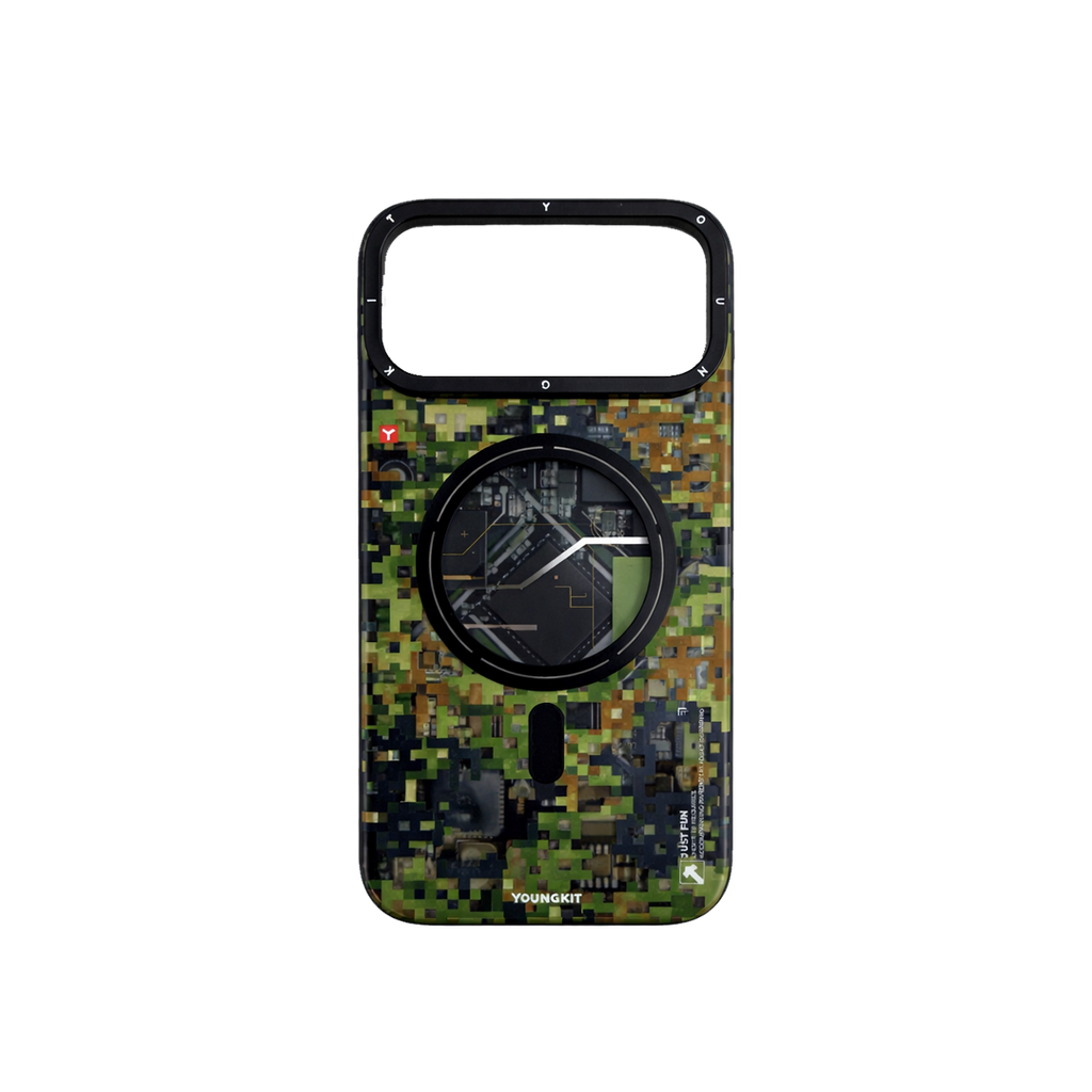 iPhone 17 Pro Чохол YoungKit Camouflage with Magnetic Ring | Jungle Camo
