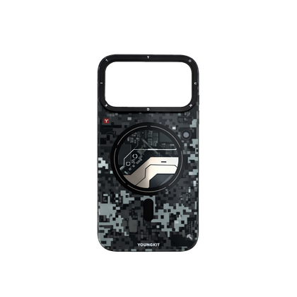 iPhone 17 Pro Чохол YoungKit Camouflage with Magnetic Ring | Shadow Camo