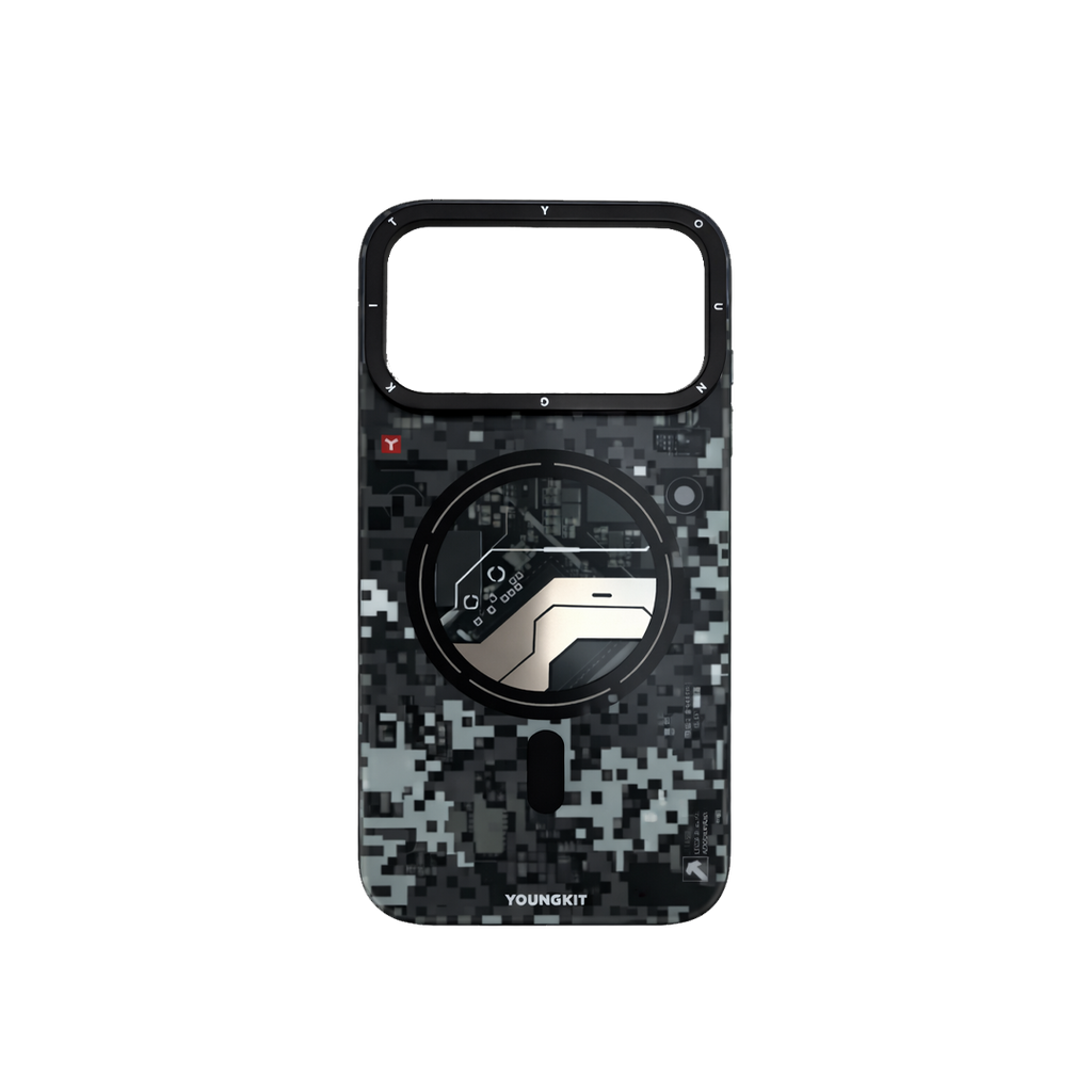 iPhone 17 Pro Max Чохол YoungKit Camouflage with Magnetic Ring | Shadow Camo